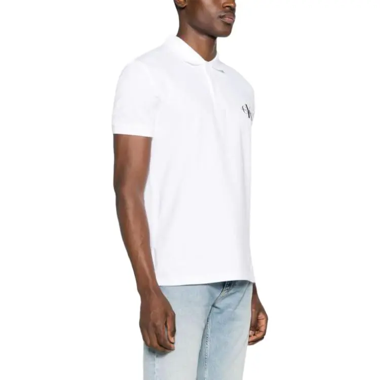 Calvin Klein Logo embroidered Piqué Polo Shirt-4