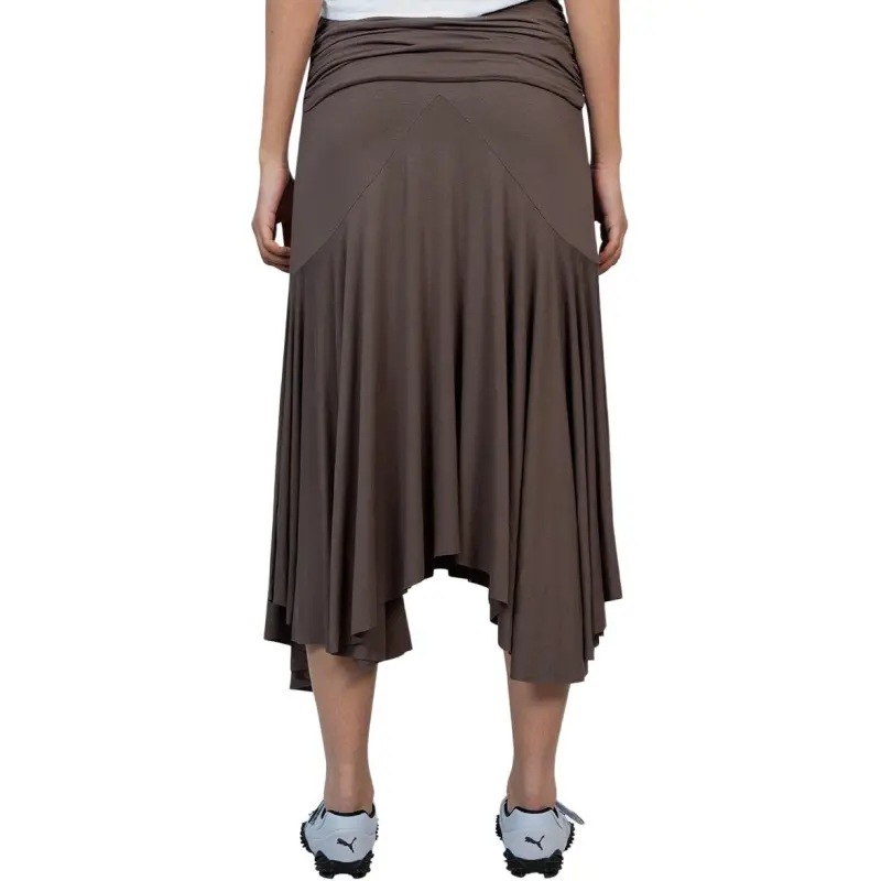 Gimaguas Casual Long Skirt Women's Gray Brown-1