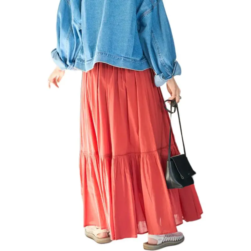 FREAK'S STORE Casual Long Skirt Women's Red-1