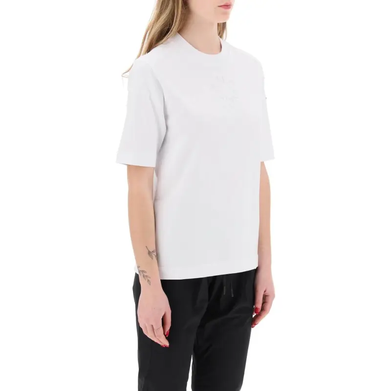 Moncler Logo embossed Cotton T shirt-4