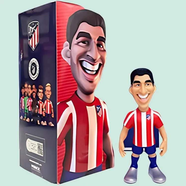 MINIX COLLECTIBLES Athletico Madrid Minix Soccer Player Doll Suarez 12cm Chibi Figures-2