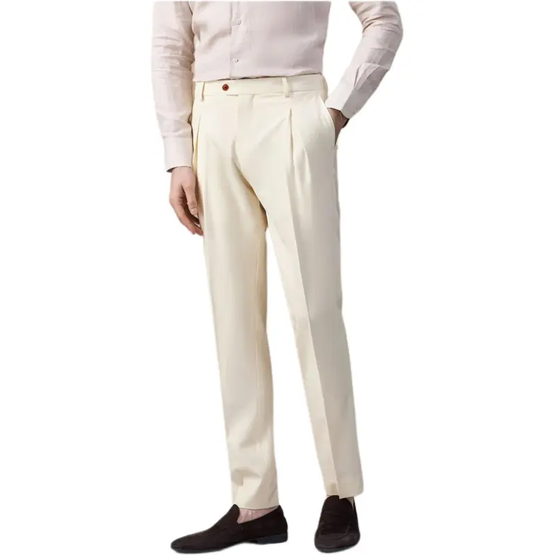 BY CREATIONS Suit Trouser Men's Milk White-2