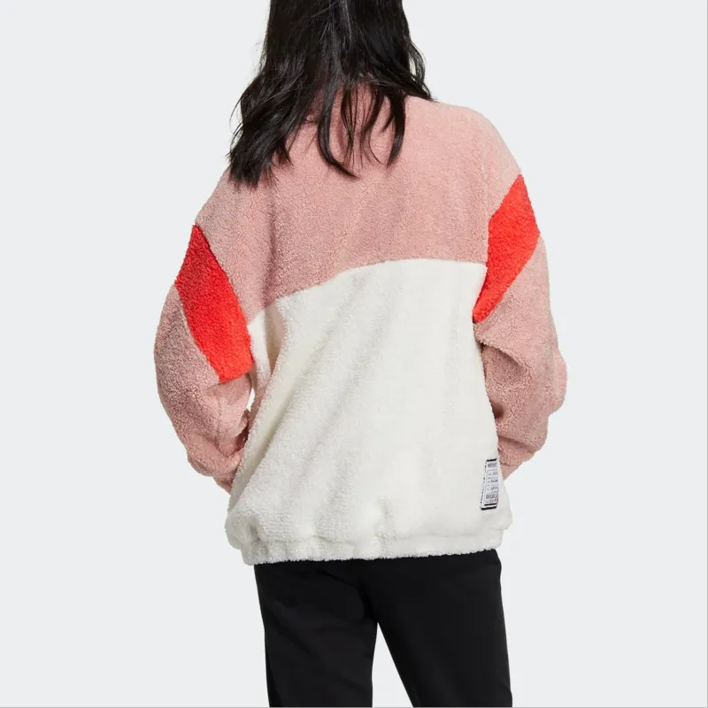 Adidas Neo Velvet Jackets Women's Pink White-2
