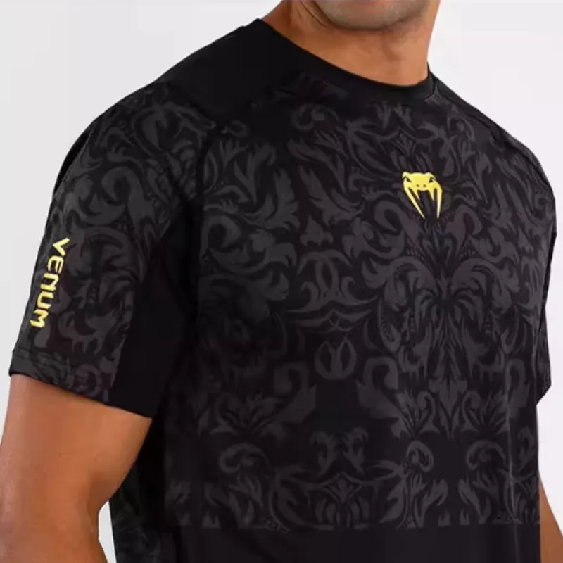 VENUM x Topuria Unmatched T-Shirt Men's Black/Gold Color-3