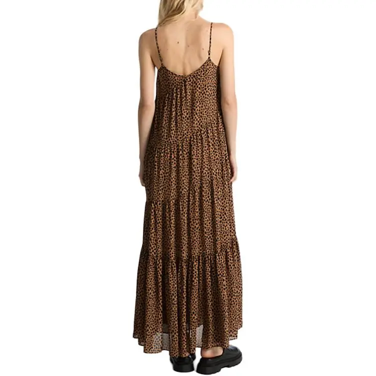 MICHAEL KORS Cheetah Print Georgette Tiered Maxi Dress-1