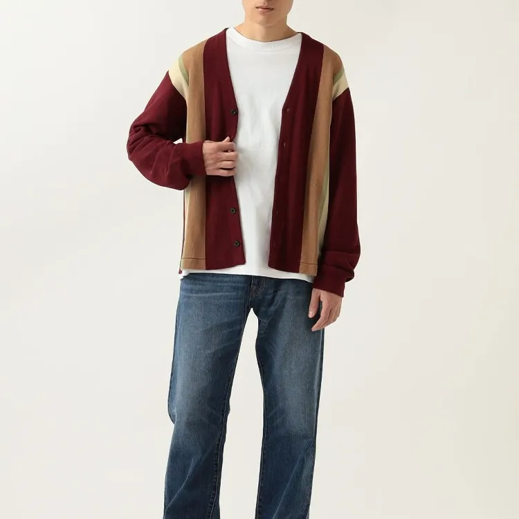 Beams Shirts Men Burgundy-2
