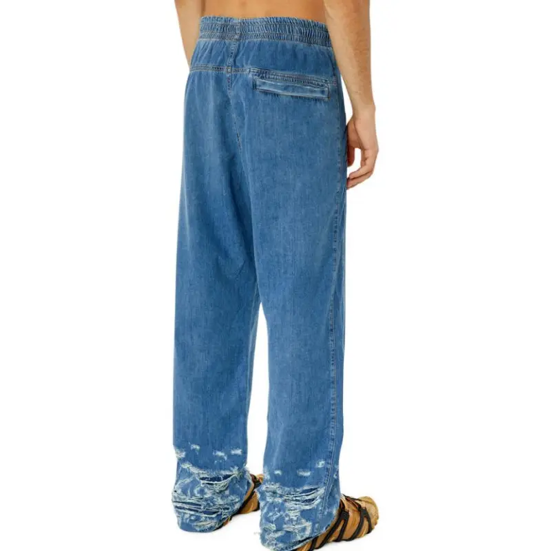 DIESEL Distressed effect Wide leg Jeans-4