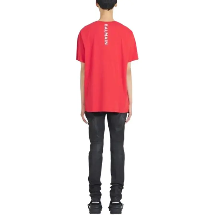 BALMAIN T Shirts Men Red-3