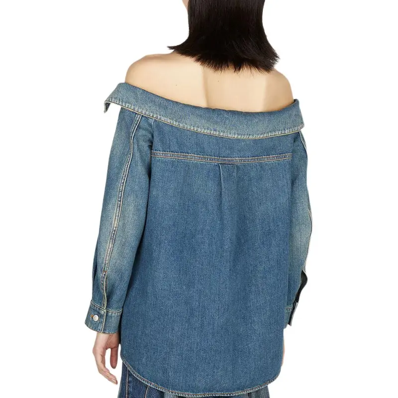 Alexander McQueen Denim Jacket Women's Blue-3