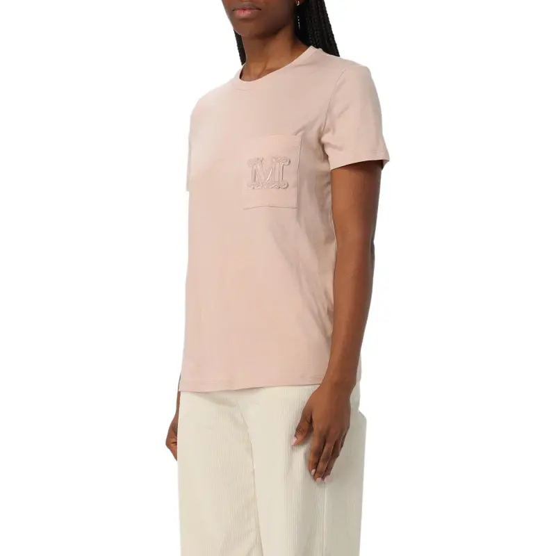 MaxMara Mango Logo Embroidered Crewneck Top-2