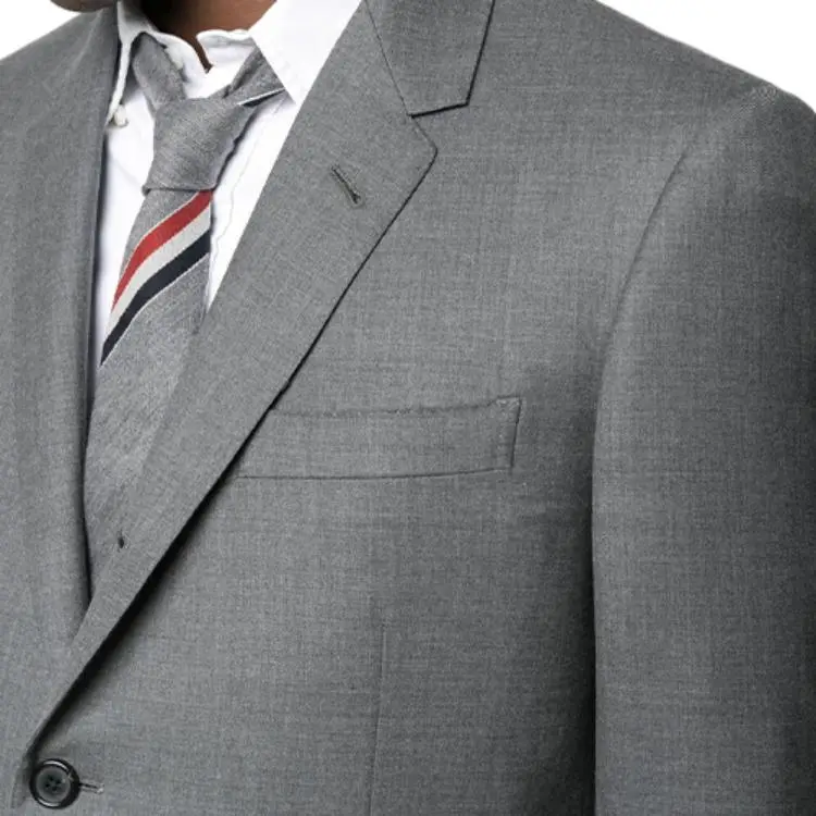 THOM BROWNE Super 120s Single Breasted Tailored Blazer-4