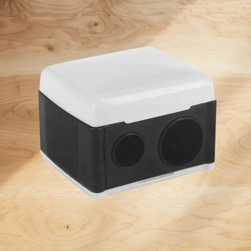 COULEUR CARAMEL Double Chamber Portable Black White Pencil Sharpener 1 Pack-1