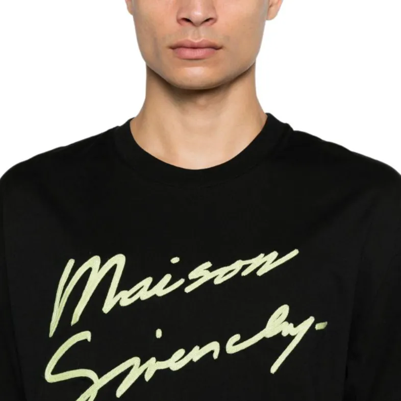 Givenchy Slogan Embroidered Crewneck T Shirt-3