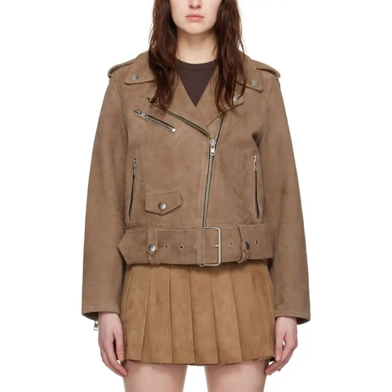 STAND STUDIO Suede Biker Jacket-2