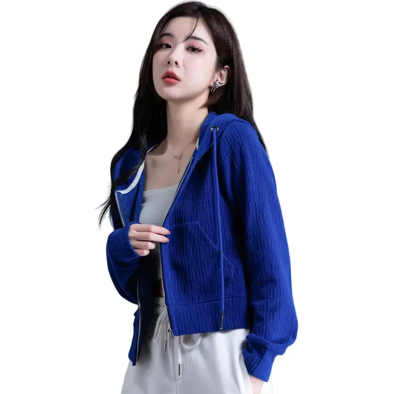 You Cow Me Pants Cropped Coats Women's Klein Blue-3