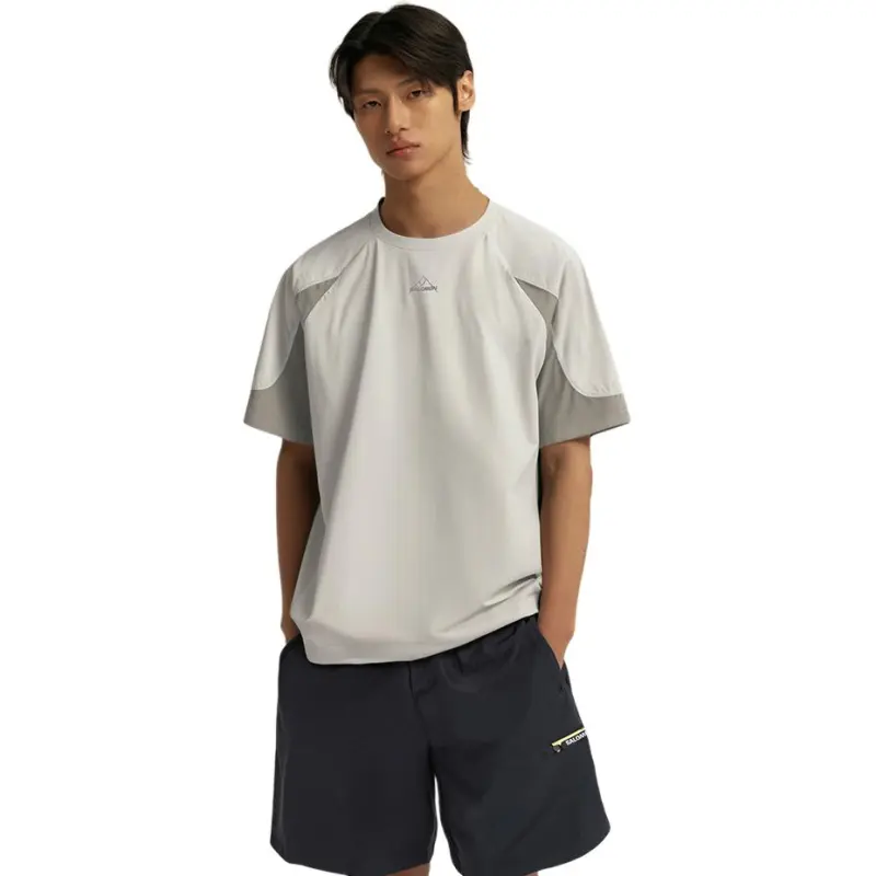 SALOMON T Shirt Men's Khaki Gray-1