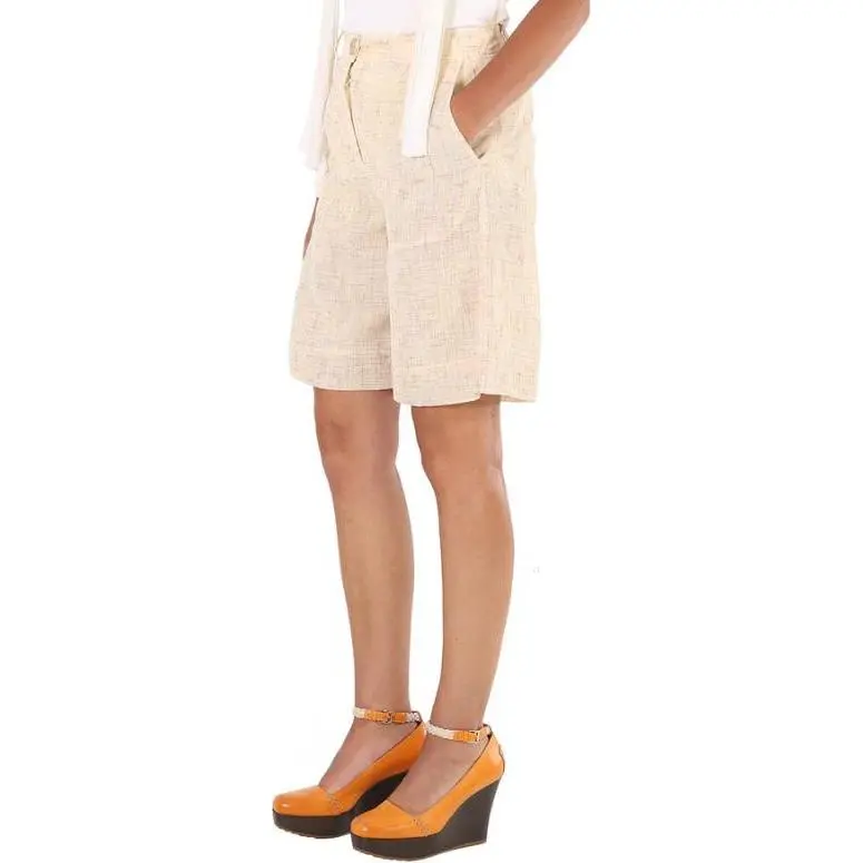 REJINA PYO Casual Shorts Women's Beige Yellow-2