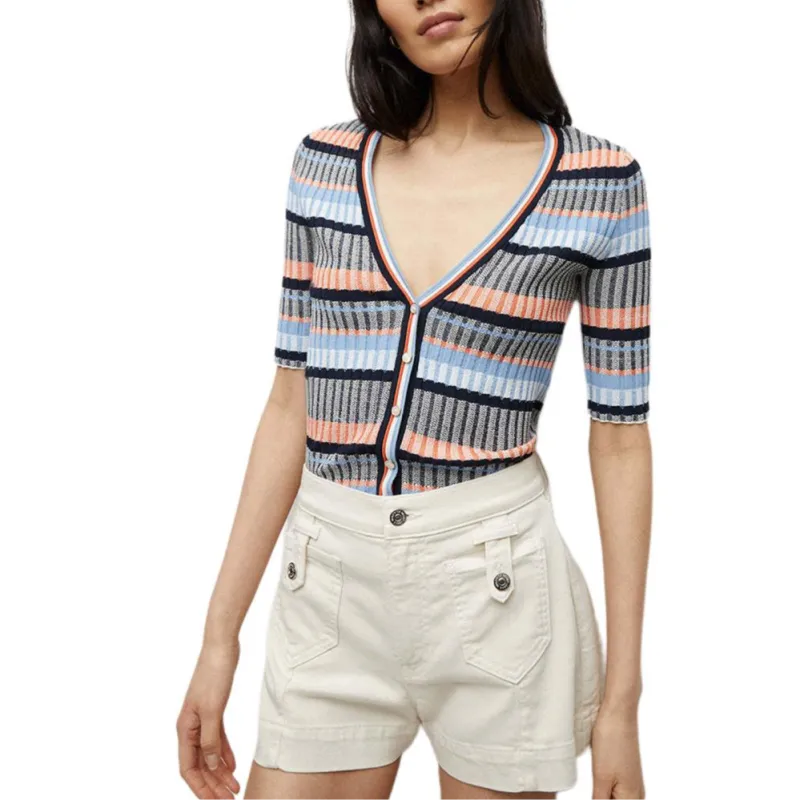 Veronica Beard Calliope Striped Cardigan-2