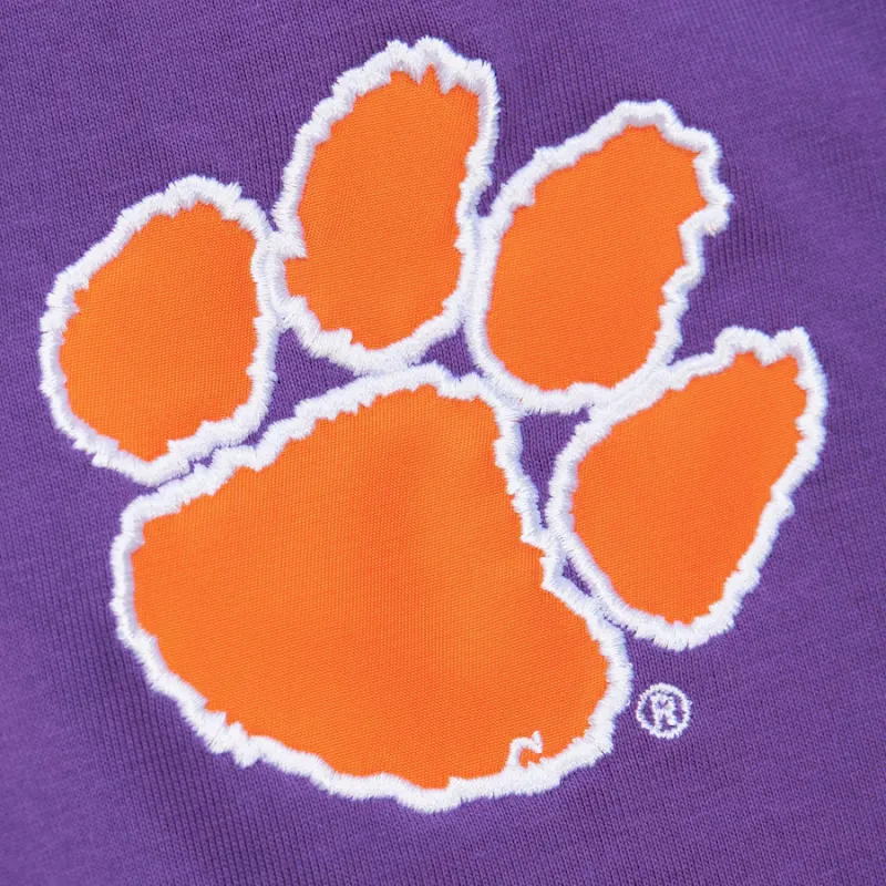 Mitchell & Ness x NCAA Clemson Tigers Jacquard Ringer T Shirt Men's Purple-2