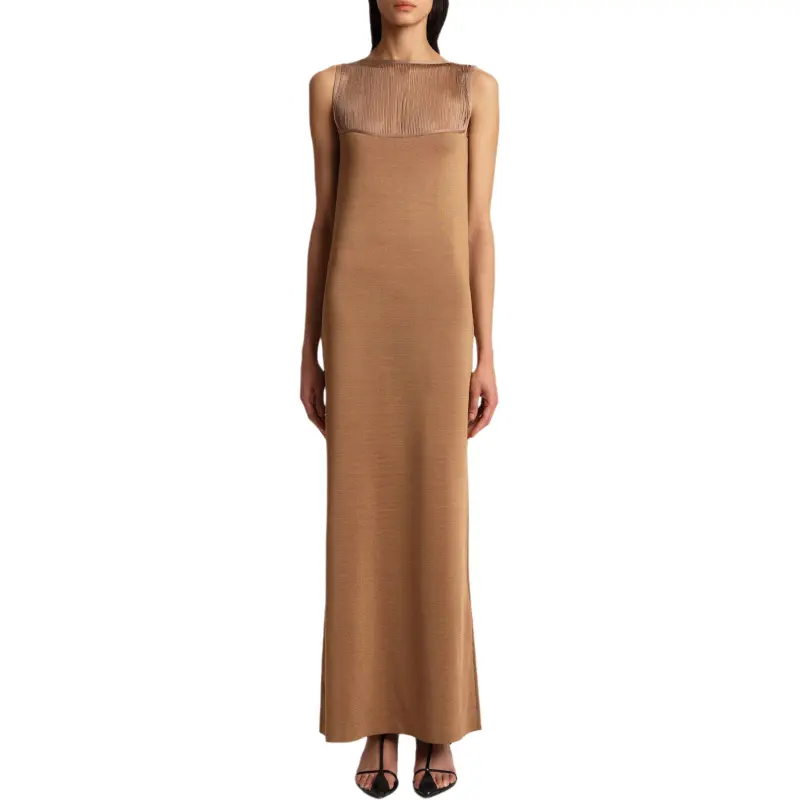 KHAITE SS25 Ruslan Dress Sleeveless Dress Women's Almond/Almond-1