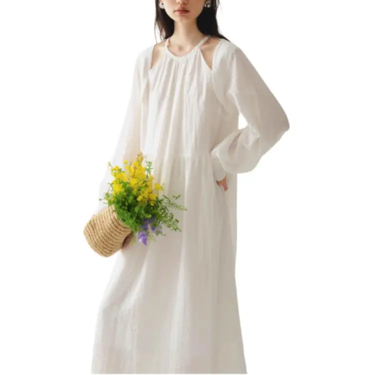 Boutique By Babymoon Long Sleeved Dress Women's White-4