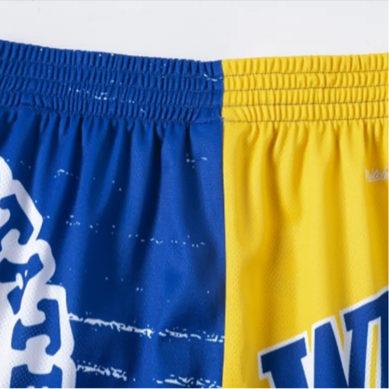 Mitchell & Ness Basketball Shorts Men's Yellow Blue-3