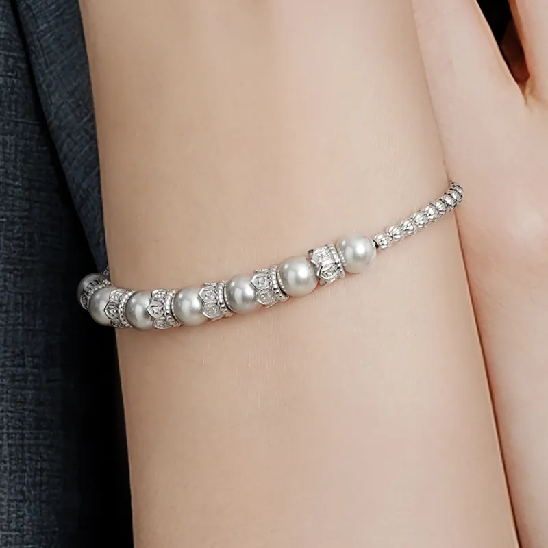 ERYU S925 Silver Bracelets Women's Silver-1