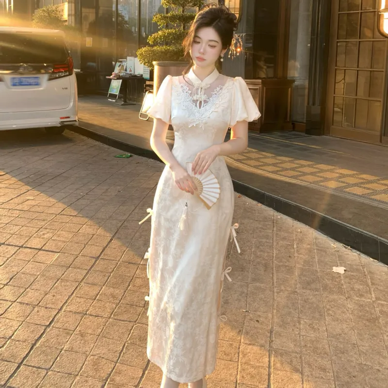 Blovelan Cheongsam Women's Apricot-5