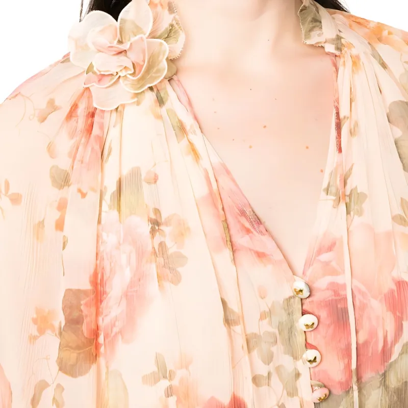 Zimmermann Luminosity Flutter Silk Playsuit-4