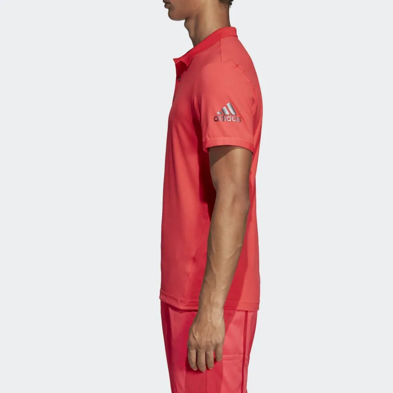 Adidas Polo Shirts Men Watermelon Red-4