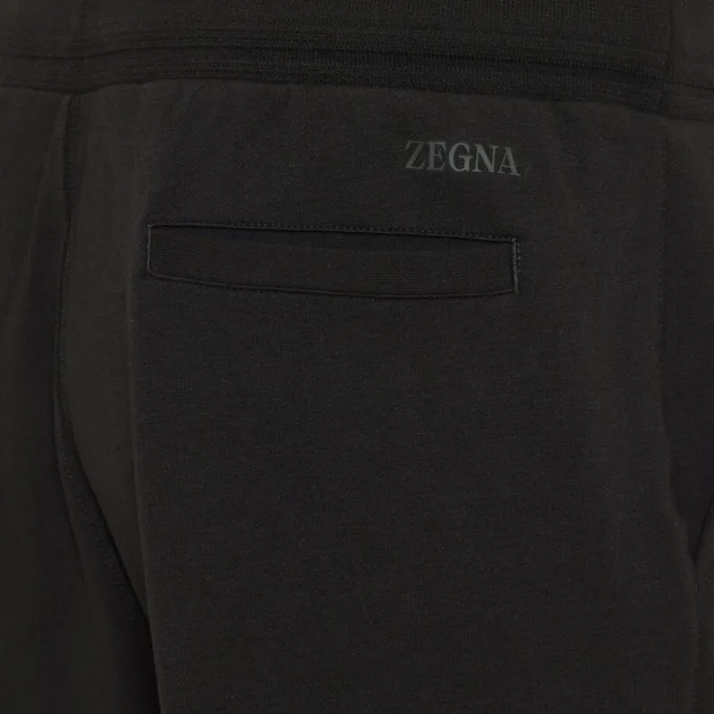 Zegna Knitted Sports Pants Men's Black-2