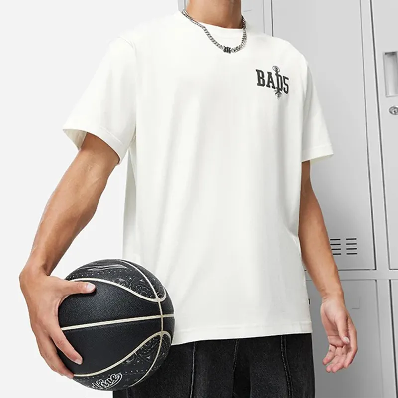 LiNing Drop Shoulder Sleeve T Shirt Unisex Ivory-2