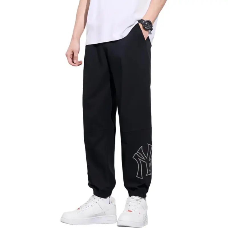 MLB New York Yankees Knitted Sports Pants Unisex Black-4