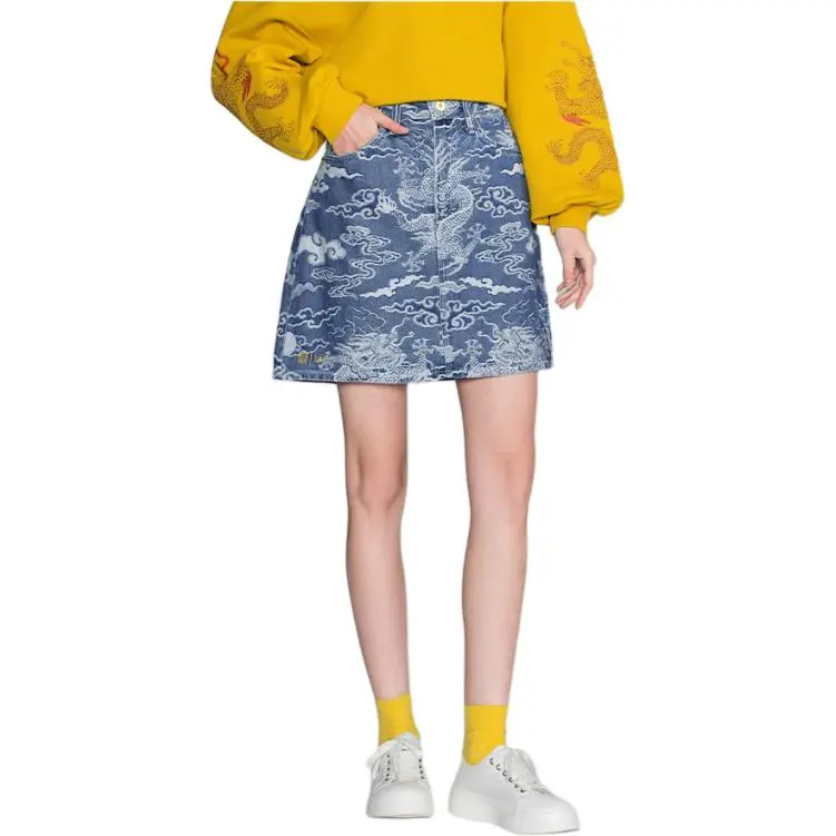 Lee Casual Short Skirts Women's Medium Blue-4