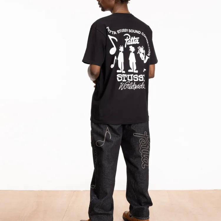 Stussy X Patta Sound Connection Tee - POIZON Stussy X Patta Sound Connection Tee - POIZON
