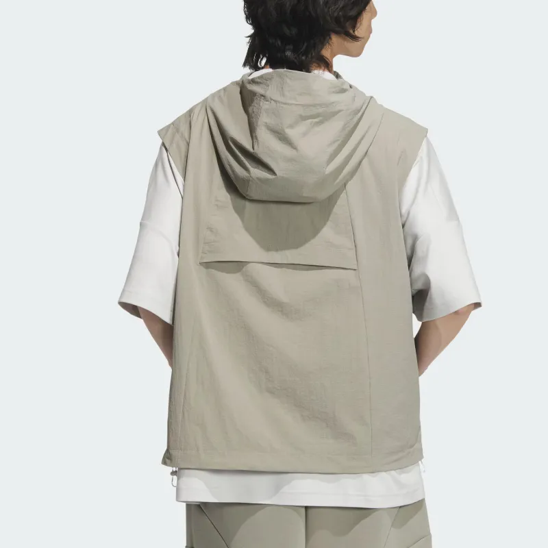 Adidas FUTURE STYLE WOVEN VEST Men's Pebble Silver Gray/Light Gray-2