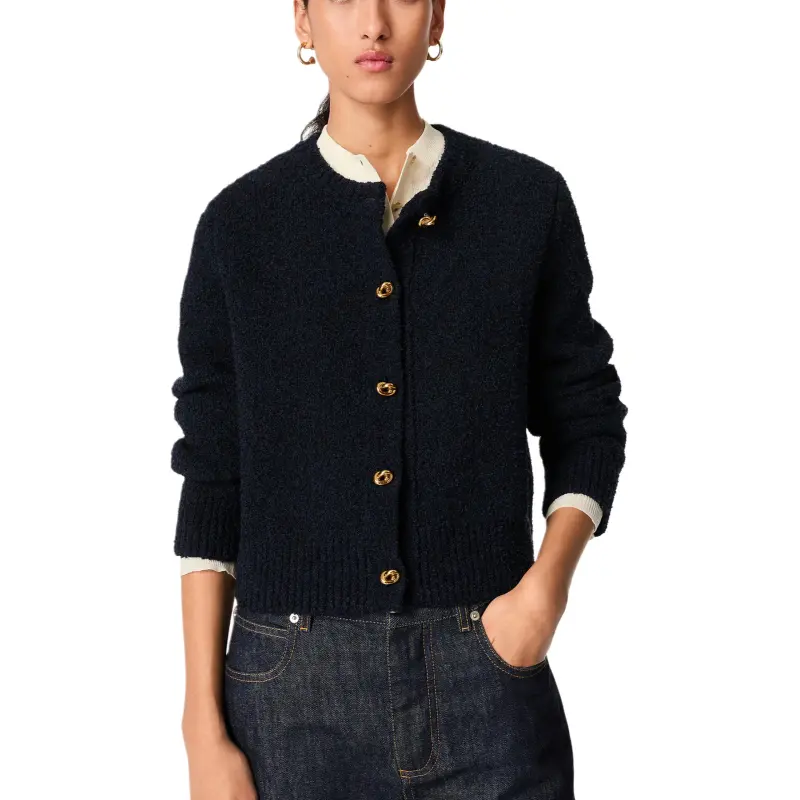 Bottega Veneta Long Sleeved Knitted Cardigan-1