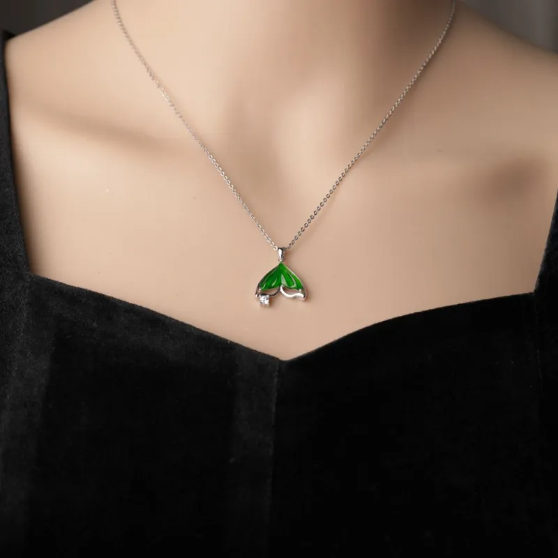 KALAIYIN Ice Glutinous Jadeite Necklaces Women's-2