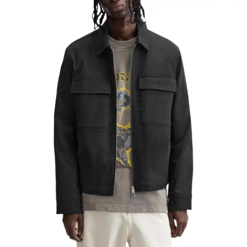ZARA Jackets Men Black-3