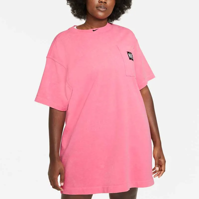 Nike Short-Sleeved Dresses Women's Pink-5