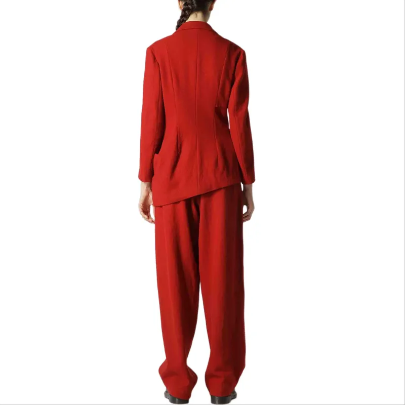 Yohji Yamamoto Asymmetry Wool-blend Blazer-5
