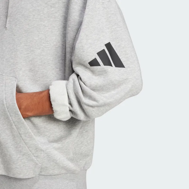 Adidas Free Shipping With AdiClub Essentials Loose Fit 3 Bar Logo French Terry Hoodie-5