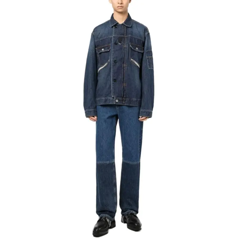 Sacai Straight point Collar Cotton Jacket-2