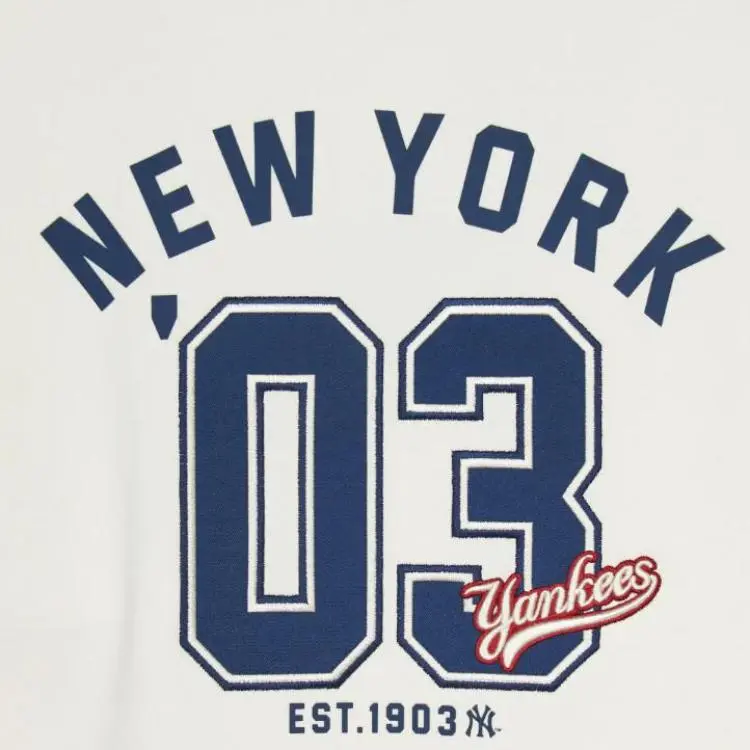 MLB New York Yankees Sweatshirt Unisex Cream-7