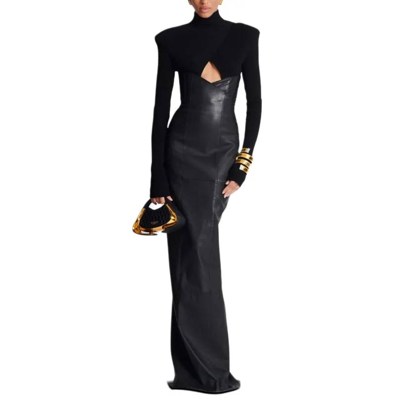 BALMAIN Panelled Maxi Dress-1