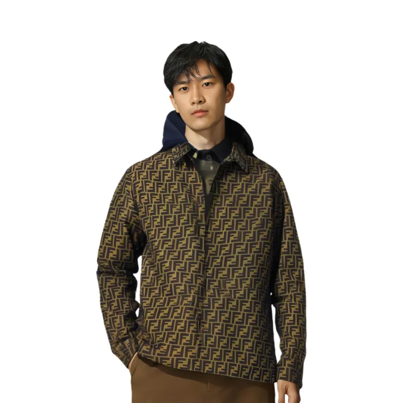 FENDI All Over Monogram Jacquard Overshirt-1