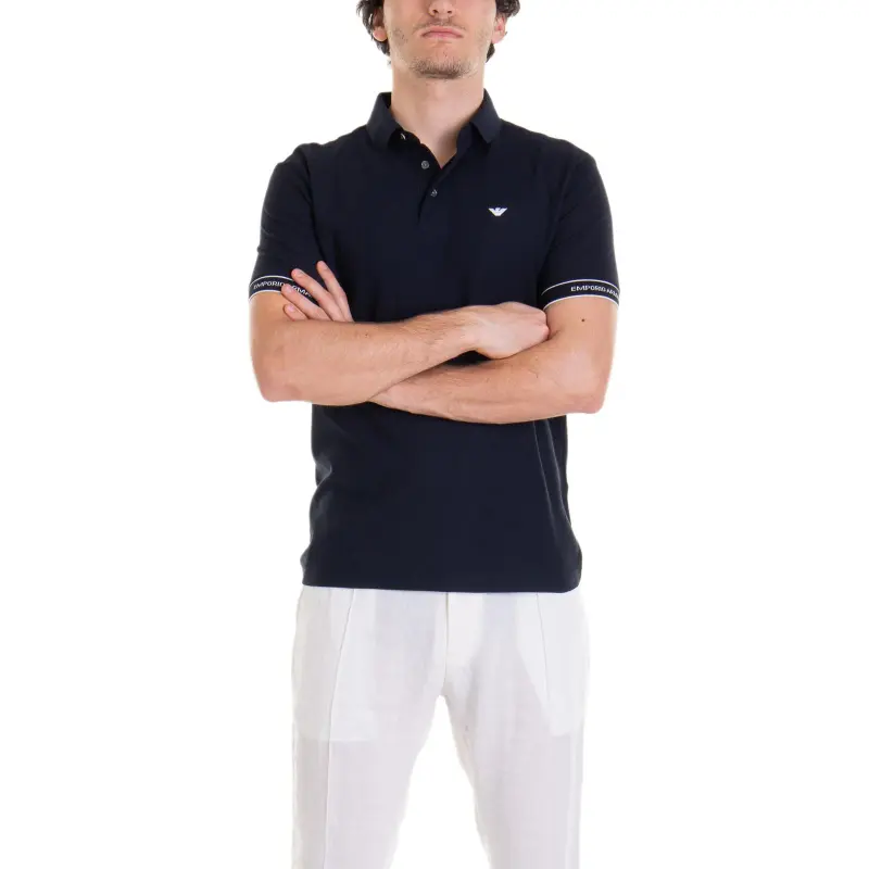EMPORIO ARMANI Polo Shirts Men Navy-2