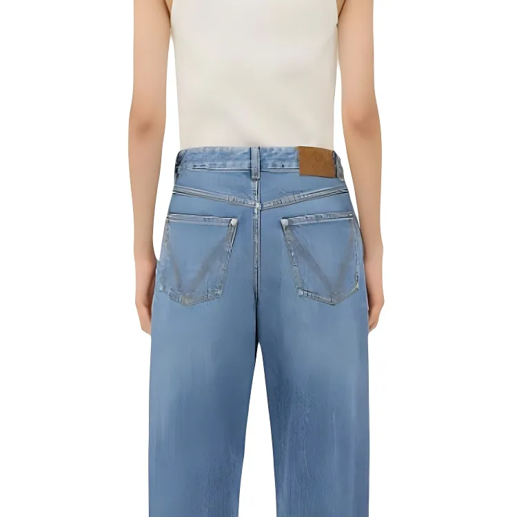 Bottega Veneta Vintage Indigo Turned Up Jeans Women's Indigo-4