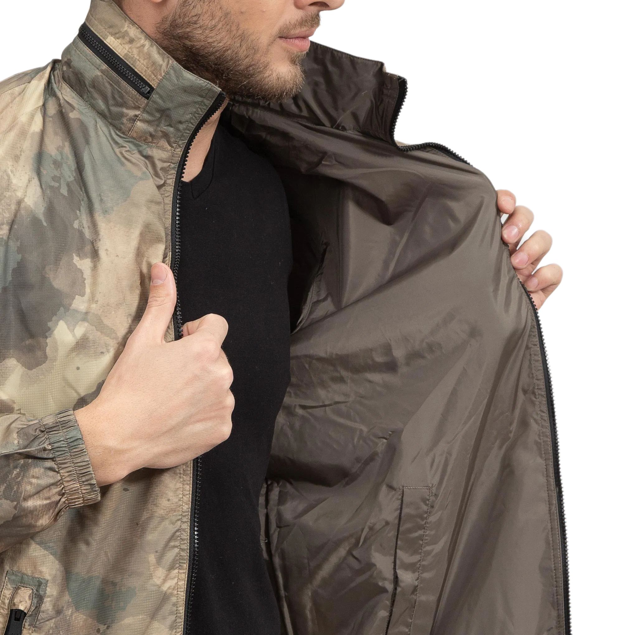 ARMANI EXCHANGE Jackets Men Camouflage Yellow - POIZON