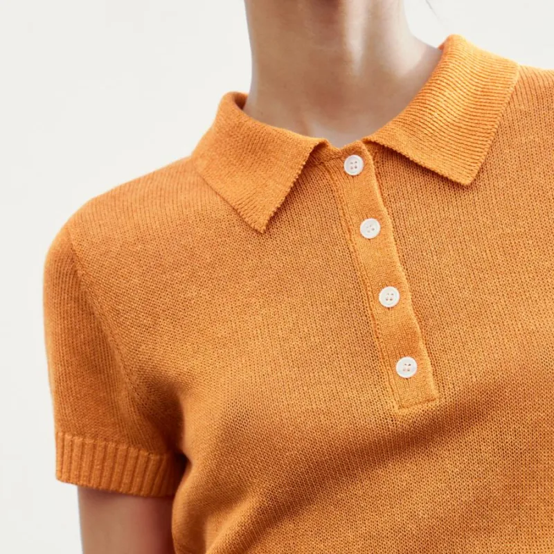 ZARA Polo Shirts Women's Orange-4